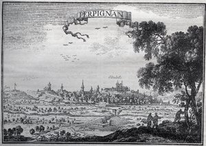 Utsikt över Perpignan på 1600-talet - Utsikt över Perpignan på 1600-talet - av Unknown artist