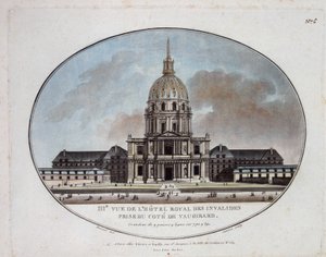 Vy över Hotel Royal des Invalides - gravyr av Unknown artist