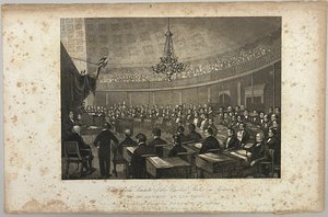 Vy över USA:s senat i sammanträde av Unknown artist