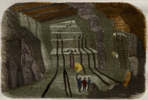 Utsikt över järngruvorna i Stahlberg i Alsace. av Unknown artist