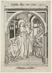 Jungfru och barn, abbot Ludwig knästående av Unknown artist