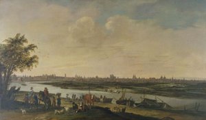 Vue générale de Paris, prise du bas de la colline de Chaillot, ca 1650, mellan 1645 och 1655 (olja på duk) av Unknown artist