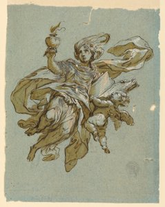 Väggmålning med allegori om vaksamhet av Unknown artist