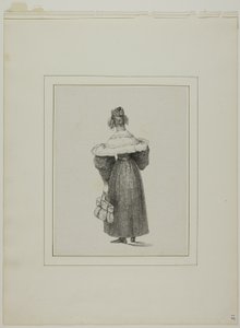 Kvinna sedd bakifrån av Unknown artist