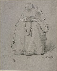 Kvinna med rosenkrans av Unknown artist