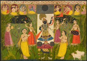 Dyrkan av Shri Nathji av Unknown artist