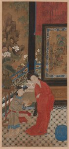Yang Guifei lämnar badet av Unknown artist