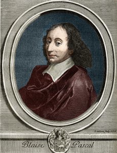 porträtt av Blaise Pascal (1623-1662), fransk fysiker, matematiker och författare. av Unknown artist