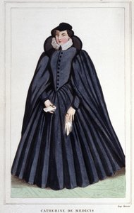 porträtt av Catherine de Medici (1519-1589). av Unknown artist