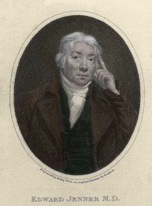 porträtt av Edward Jenner (1749-1823), engelsk läkare, upptäckare av immunitet mot smittkoppor. av Unknown artist