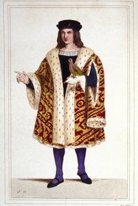 porträtt av Guillaume de Montmorency (ca 1453 - 1531) gravyr från 1830. av Unknown artist