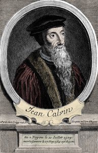 porträtt av Jean Calvin (1509-1564), fransk religiös reformator och författare. av Unknown artist