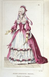 porträtt av Jeanne-Antoinette Poisson, markis av Pompadour (känd som Madame de Pompadour av Unknown artist