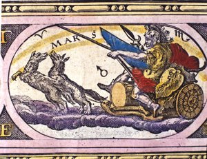 representation av guden Mars 1600-tal (gravyr) av Unknown artist