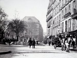 På rue de Paris med Ambigu-teatern (3:e arrondissement) av Unknown photographer