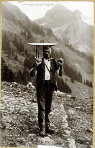 Armailli de la Gruyère - vykort, sent 1800-tal av Unknown photographer