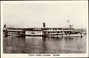 Cooks turistångare "Sudan" (svartvitt foto) av Unknown photographer