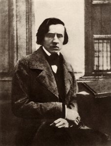 Frederic Chopin (1810-1849) polsk kompositör och pianist (svartvitt foto) av Unknown photographer