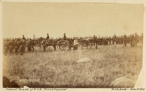 "Begravningsparad av HIH Prince Imperial, Zululand", 2 juni 1879 (s/v foto) av Unknown photographer