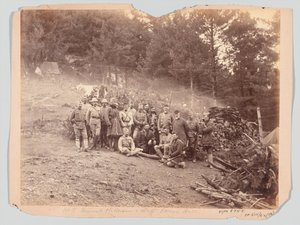 General McQueen och personal, Black Mountain expedition av Unknown photographer