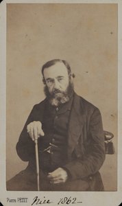 Generallöjtnant Sir James Outram i civila kläder, Nice, 1862 av Unknown