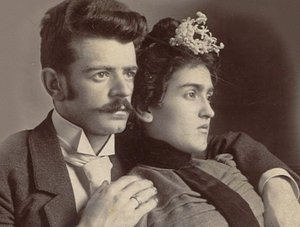 Matilde Calderón och Guillermo Kahlo, Frida Kahlos föräldrar (foto) av Unknown photographer