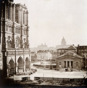 Notre Dame de Paris och torget, sent 1800-tal av Unknown photographer