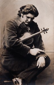 Porträtt av Eugene Ysaye (s/v foto) av Unknown photographer