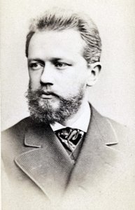 Porträtt av Piotr eller Peter Iljitj Tjajkovskij (eller Tjajkovskij av Unknown photographer