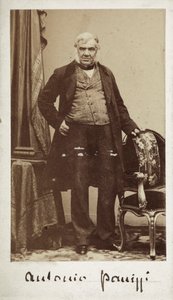 Porträtt av senator Antonio Panizzi (1797-1879), chef för British Museums bibliotek av Unknown photographer