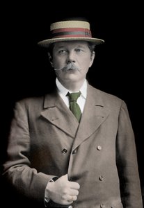Porträtt av Sir Arthur Conan Doyle (1859-1930), engelsk författare, skapare av karaktären "Sherlock Holmes". av Unknown photographer
