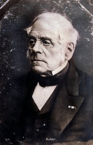 Porträtt av den engelske kompositören Daniel Francois Esprit Auber (1782-1871) Fotografi. 1800-talet. Milano, biblioteca del conservatorio av Unknown photographer