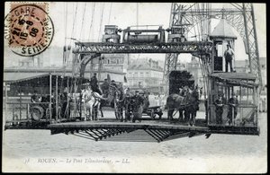 Vykort från början av 1900-talet. Normandie, Rouen: Färjebron. av Unknown photographer