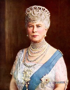 Drottning Mary, gemål till kung George V, Mary av Teck, Victoria Mary Augusta Louise Olga Pauline Claudine Agnes av Unknown photographer