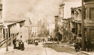 Jordbävning och brand i San Francisco av Unknown photographer
