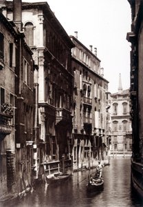 Grimanikanalen i Venedig - fotografi, sent 1800-tal
