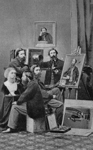Konstnären skulptör, målare och fotograf. Fotografi, sent 1800-tal, Paris. Coll. Selva. av Unknown photographer
