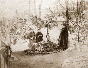 Familjen till den ryske författaren Fjodor Dostojevskijs (Dostojevskij eller Dostojevskij av Unknown photographer