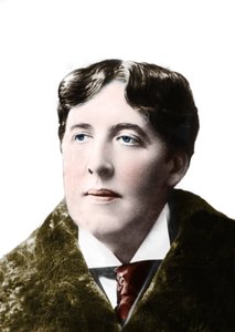 porträtt av författaren Oscar Wilde omkring 1900. 1800-talsfotografi av Unknown photographer