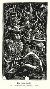 Satyrfamiljen (träsnitt) av Urs  Graf