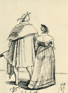 Par ute på promenad, 1514, 1943.
