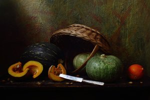 Höstskörd av squash