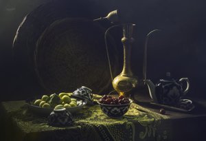 Ett frodigt orientaliskt stilleben