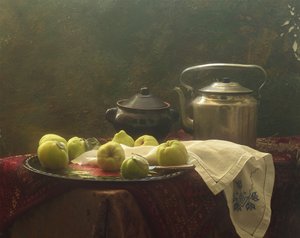 Stiliserat stilleben med kvitten av UstinaGreen