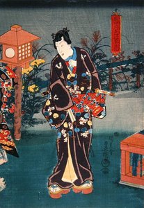 Fullmåne: Färga växter och blommor av Utagawa Kunisada