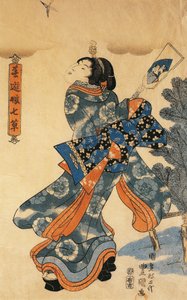 Nyårsspel, av Utagawa Kunisada av Utagawa Kunisada