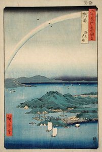 En vacker kväll vid Tsushimas kust av Utagawa Hiroshige