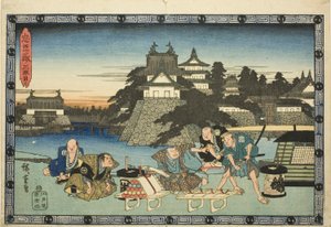 Akt 3 (Sandanme), från serien "The Revenge of the Loyal Retainers (Chushingura)" av Utagawa Hiroshige