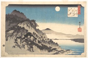 Höstfullmåne vid Ishiyama-templet (Ishiyama shūgetsu), ur serien Åtta vyer över Ōmi-provinsen (Ōmi hakkei) av Utagawa Hiroshige