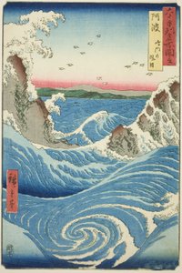 Bubble Puroyinse: Naruto Url Pools (Awa, Naruto no Fuha), från Teseri s `` Famous Pases Inteshi xty-oh d Puroyin "Rokujuyoshi Meisho Zue" av Utagawa Hiroshige